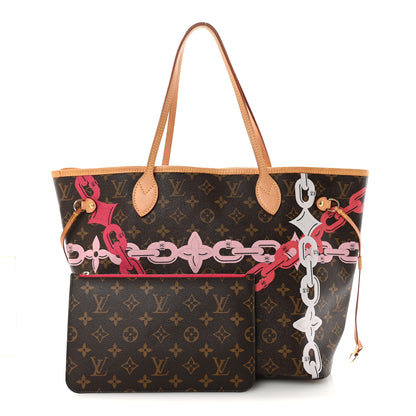 Louis Vuitton Monogram Bay Neverfull MM Rose Ballerine Poppy 3 of 10
