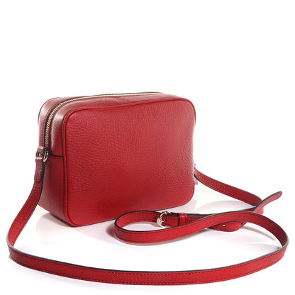 Gucci Pebbled Calfskin Small Soho Disco Bag Vibrant Red 3 of 9