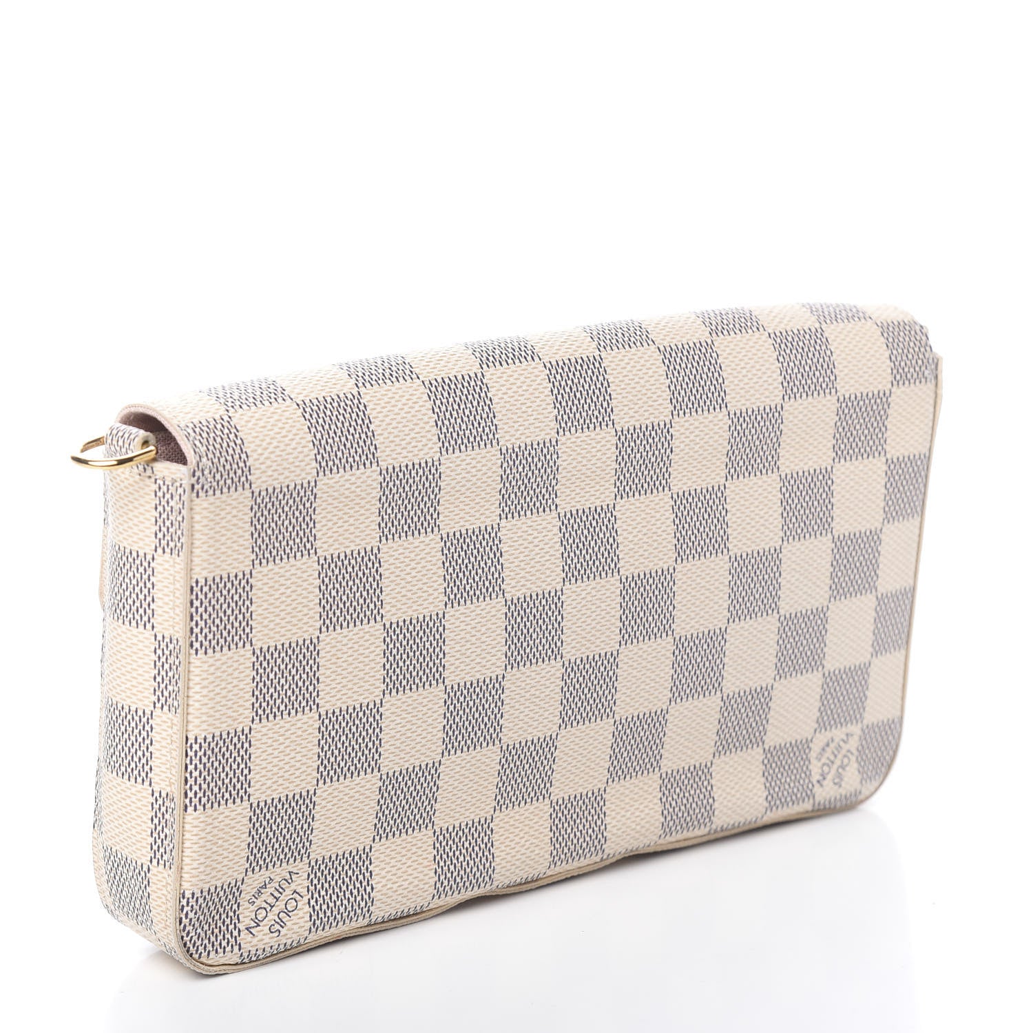 Louis Vuitton Damier Azur Pochette Felicie Chain Wallet Rose Ballerine 4 of 13