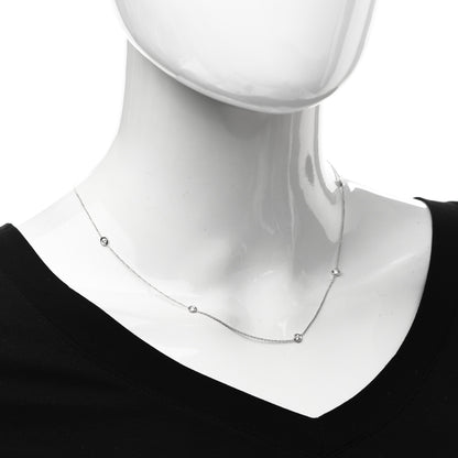 Roberto Coin 18K White Gold Diamond .25ctw Diamonds By The Inch Five Station Necklace 2 of 6