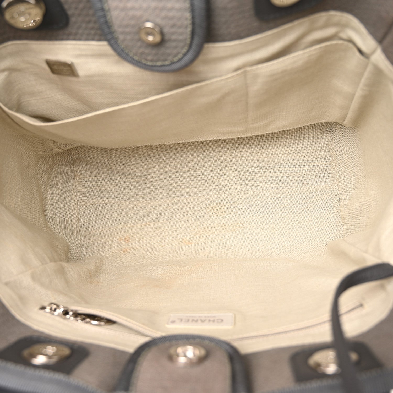 Chanel Mixed Fibers Small Deauville Tote Grey 6 of 13