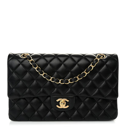 Chanel Lambskin Quilted Medium Double Flap Black 1 of 10