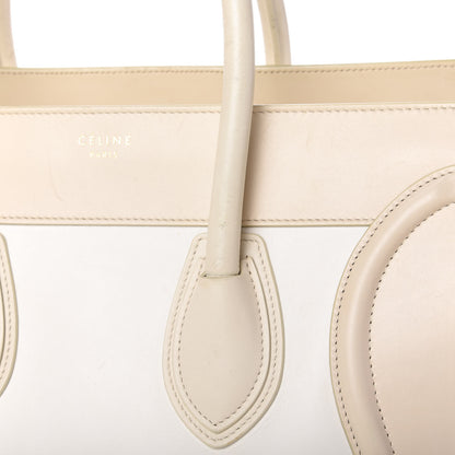 Celine Smooth Calfskin Mini Tri-Color Luggage White 13 of 15