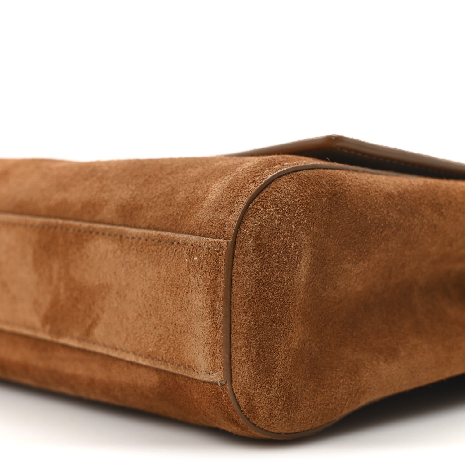 Saint Laurent Smooth Calfskin Suede Medium Reversible Monogram Kate Satchel Light Ochre 10 of 10