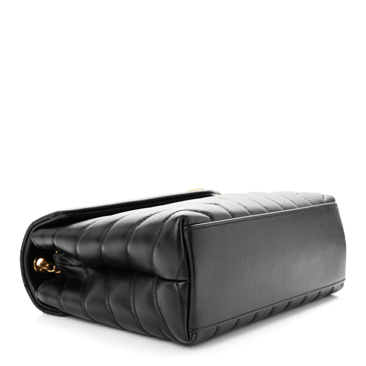 Saint Laurent Calfskin Y Quilted Monogram Small Loulou Chain Satchel Black 3 of 9