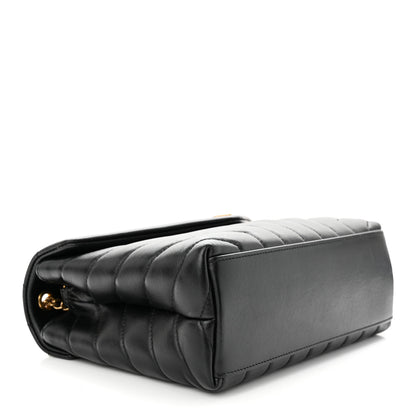 Saint Laurent Calfskin Y Quilted Monogram Small Loulou Chain Satchel Black 3 of 9