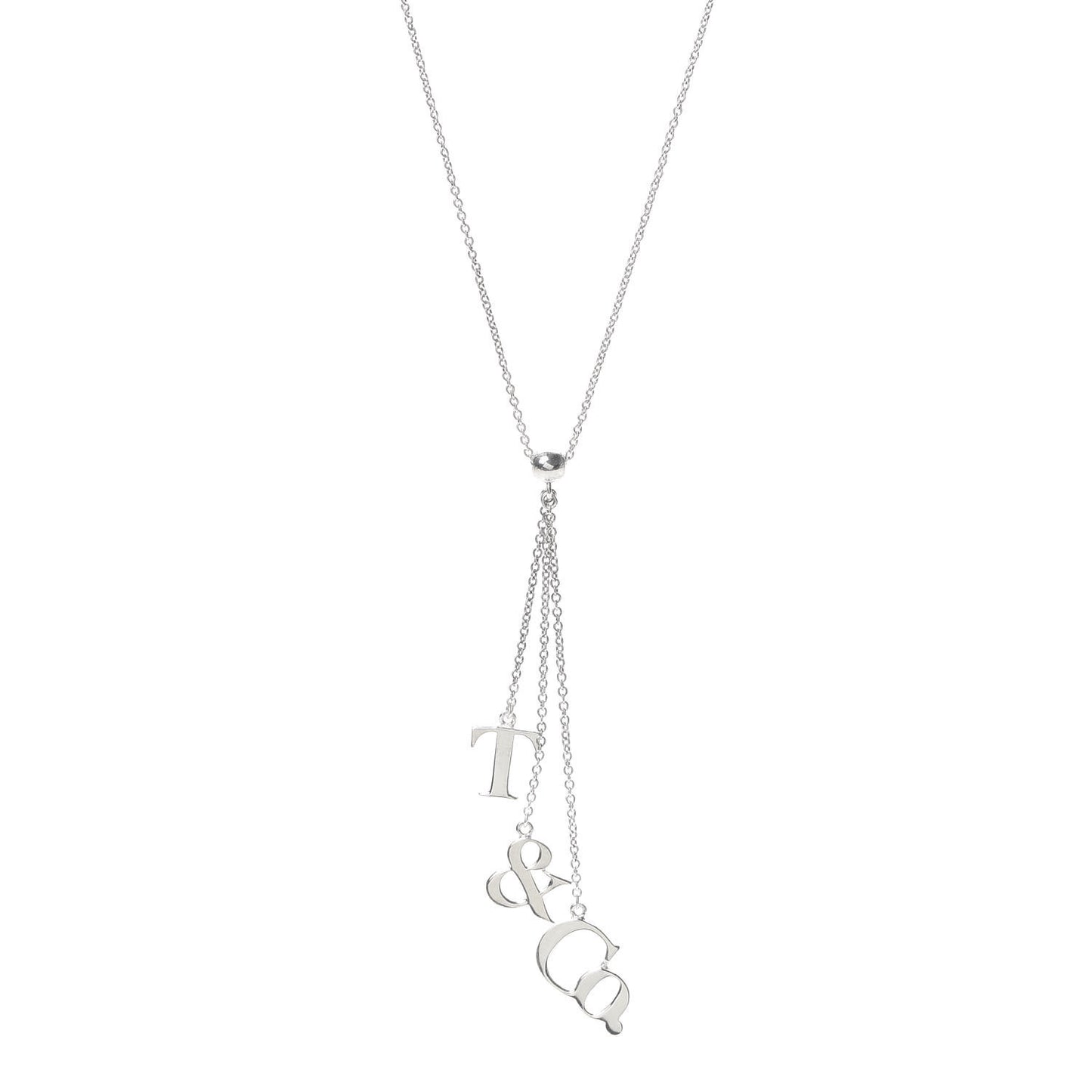 Sterling Silver Letters Lariat Necklace