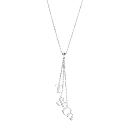 Tiffany Sterling Silver Letters Lariat Necklace 1 of 6