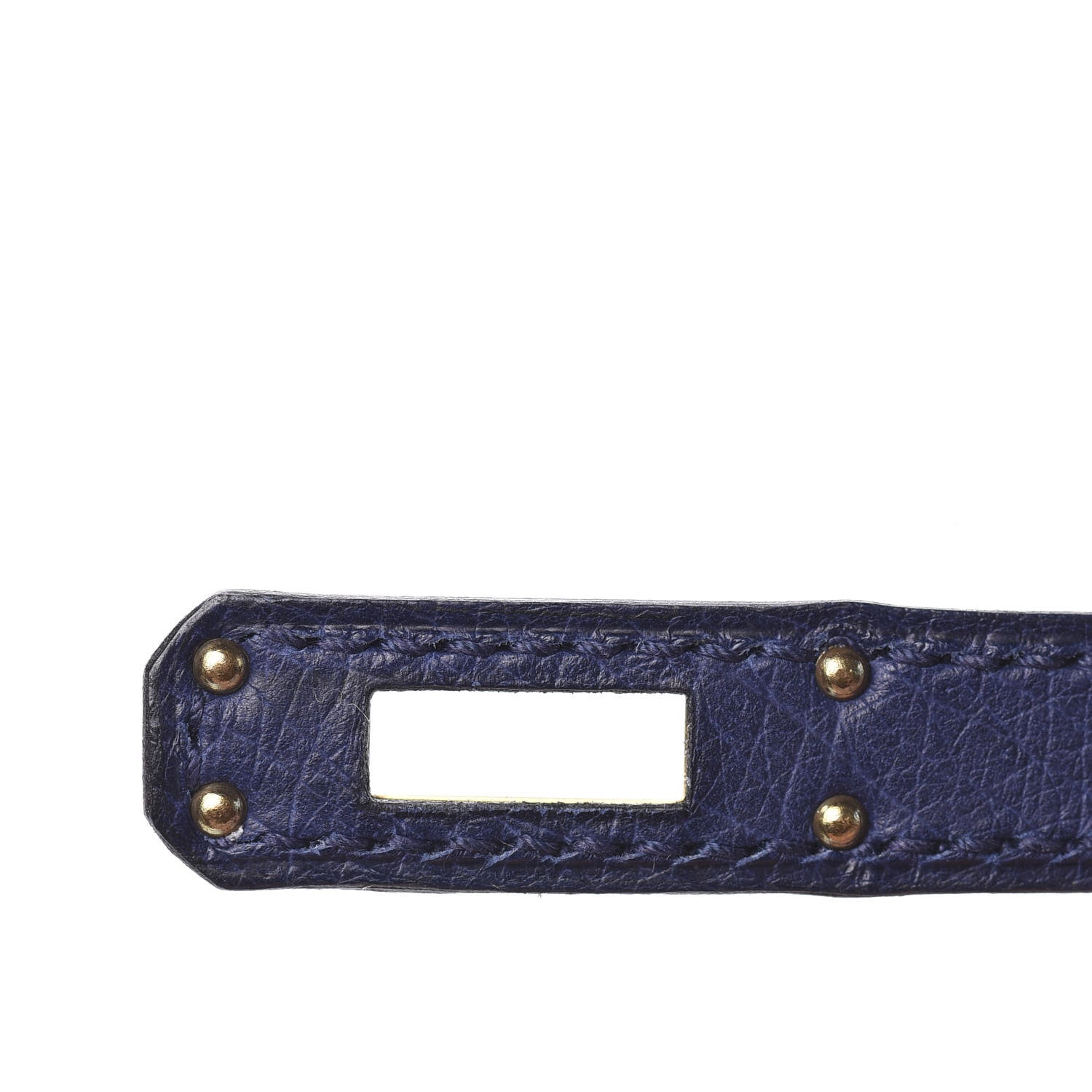 Hermes Ostrich Kelly Pochette Clutch Bleu Iris 27 of 30