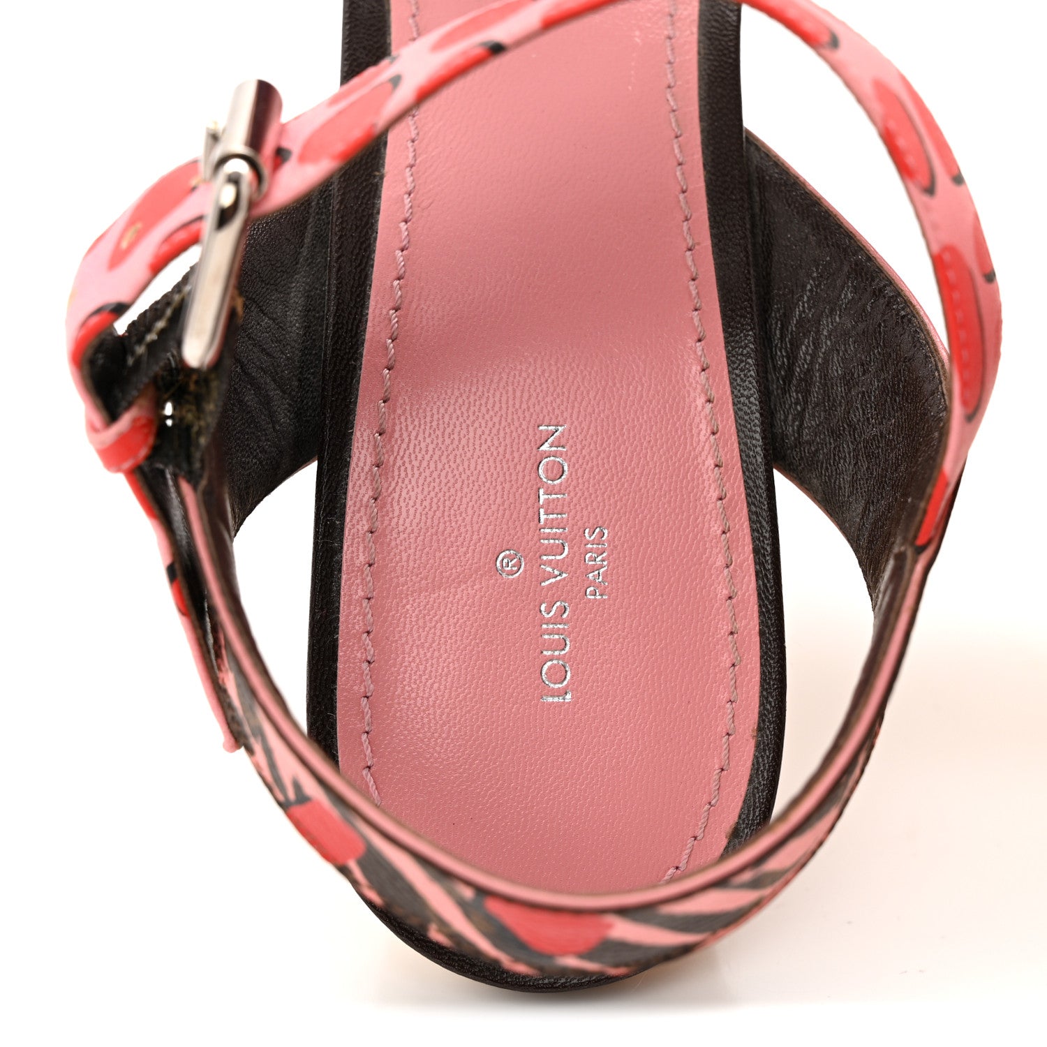 Louis Vuitton Monogram Jungle Dots Espadrille Wedge Sandals 39.5 Sugar Pink Poppy 8 of 11