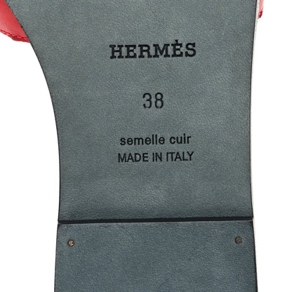 Hermes Ostrich Oran Sandals 38 Rose Cotinga 7 of 10