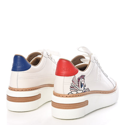 Hermes Calfskin Pegase Pop Polo Sneakers 36 Multicolor White 4 of 9