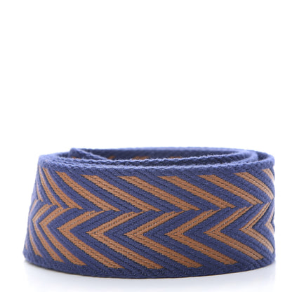 Hermes Toile Swift 50mm Sangle ZigZag Shoulder Strap Bleu Encre Gold 2 of 4