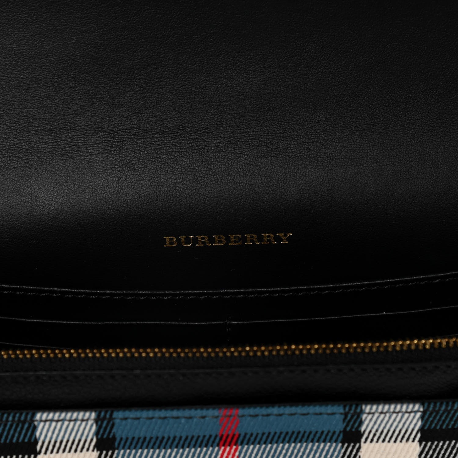 Burberry Canvas Tartan Mix Hampshire Wallet on Chain Yellow Multicolor 6 of 14