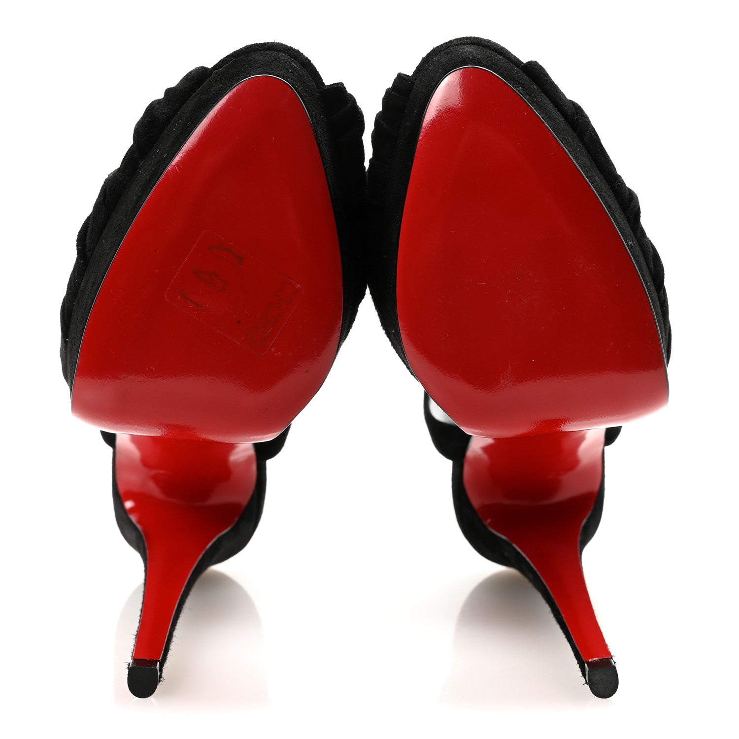 Christian Louboutin Veau Velours Lonescadiva 150 Sandals 38 Black 6 of 8