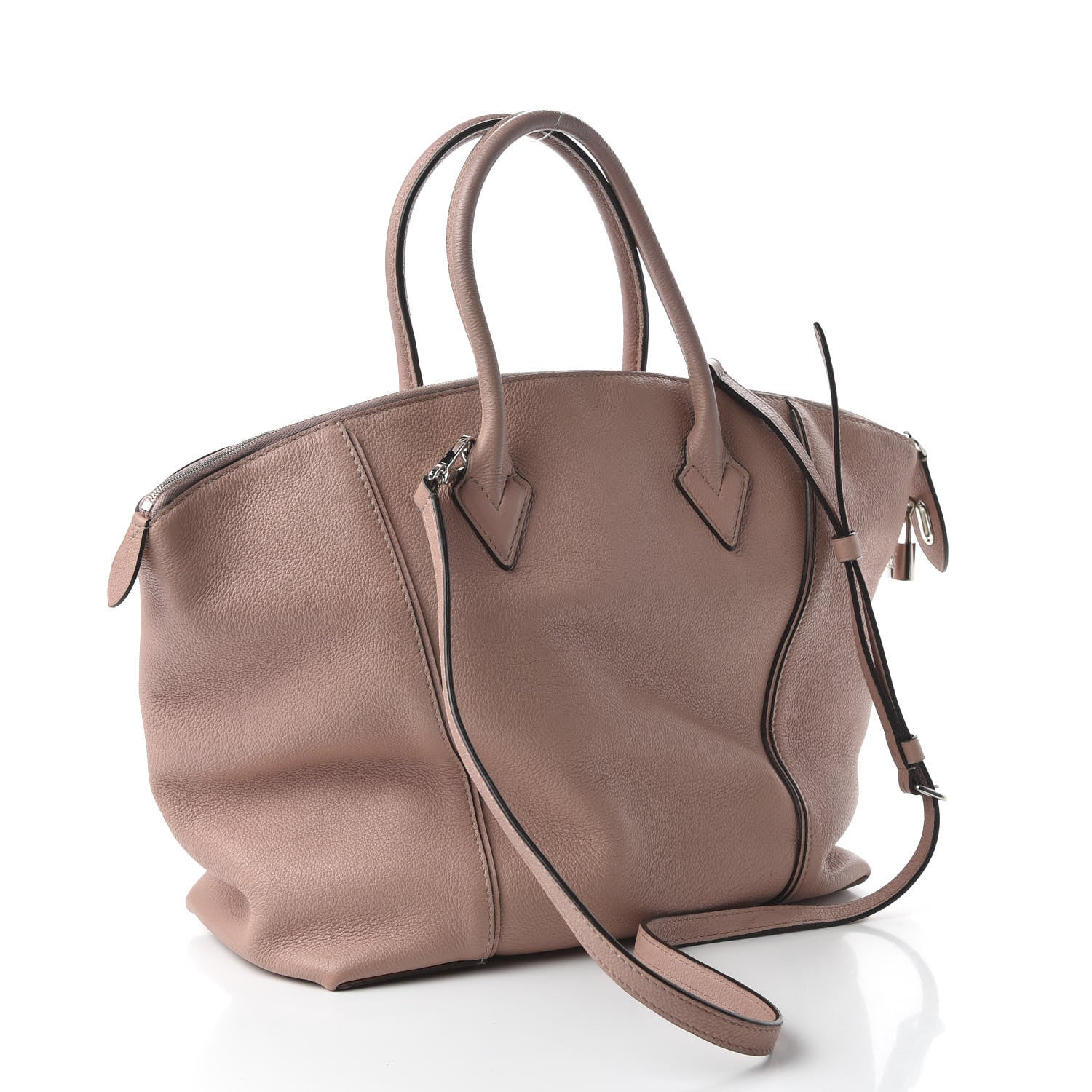 Louis Vuitton Veau Cachemire Soft Lockit MM Magnolia 3 of 10