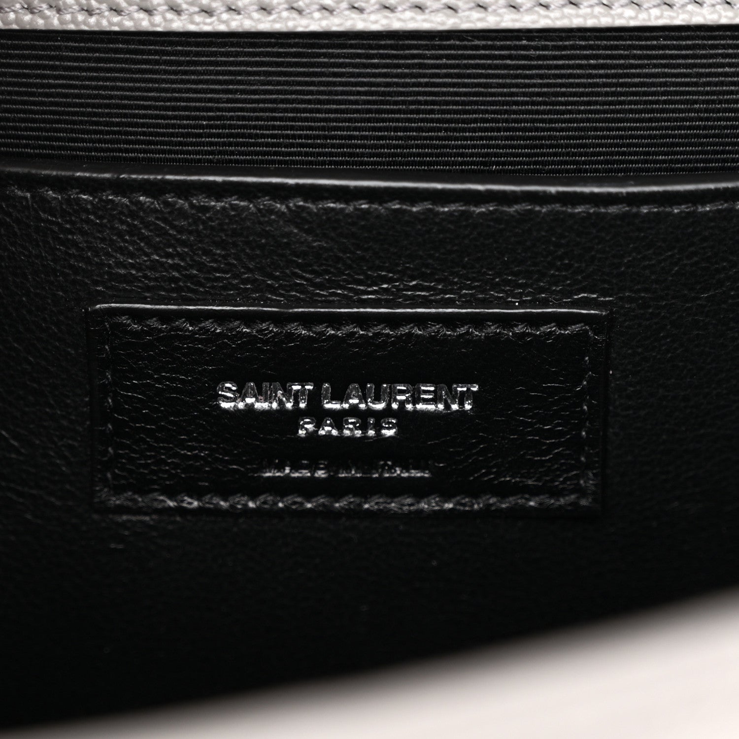 Saint Laurent Grain De Poudre Textured Mixed Matelasse Medium Triquilt Monogram Satchel New Stone 6 of 10