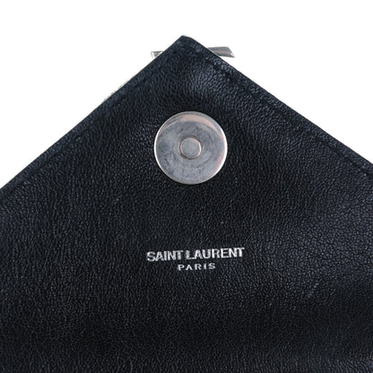 Saint Laurent Floral Print Canvas Matelasse Medium Monogram Satchel Beige Blue Red 6 of 8