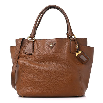 Prada Vitello Daino Tote Palissandro 1 of 15