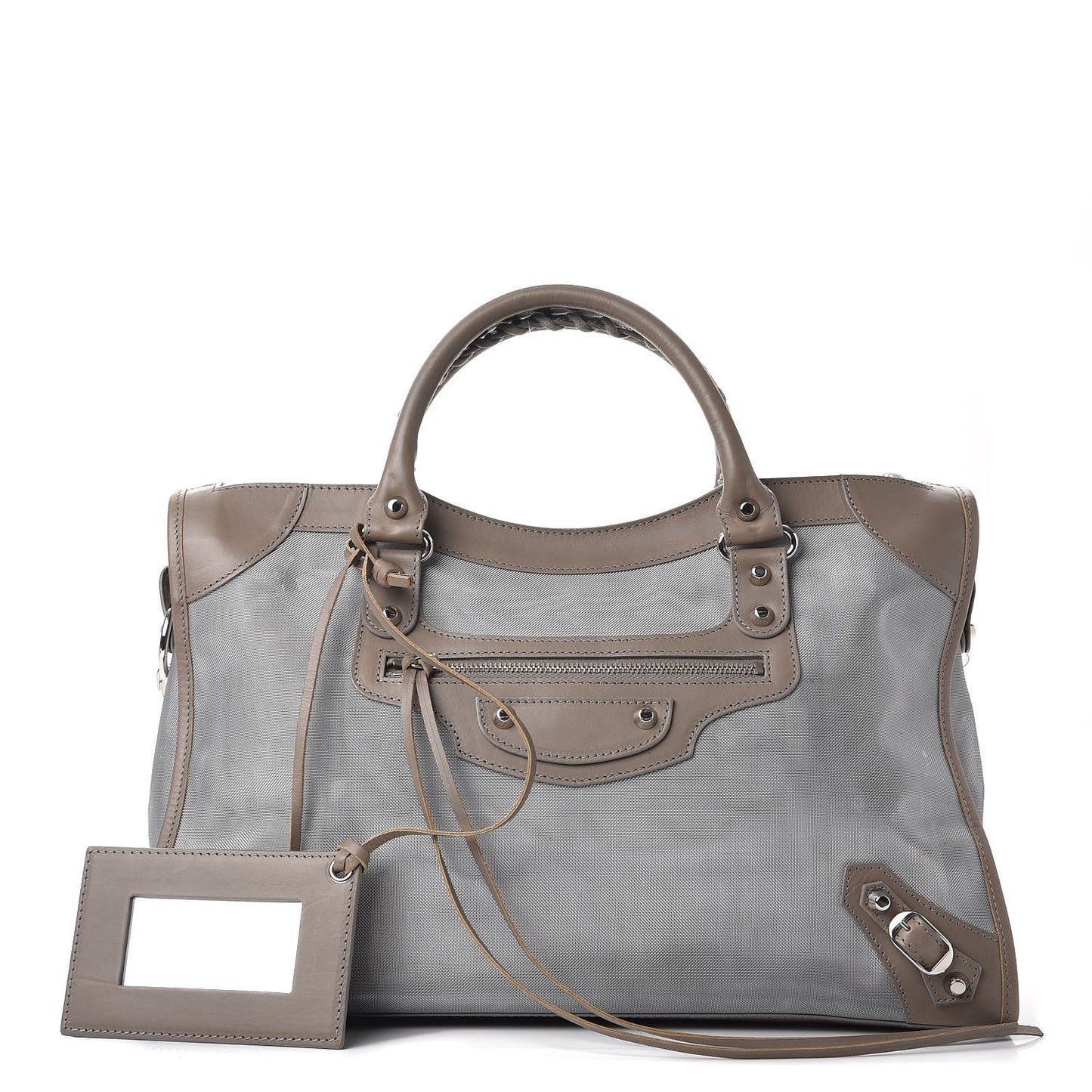 Technical Mesh Vegetable Calfskin Classic Silver Hardware City Gris Ardoise Gris Pyrite