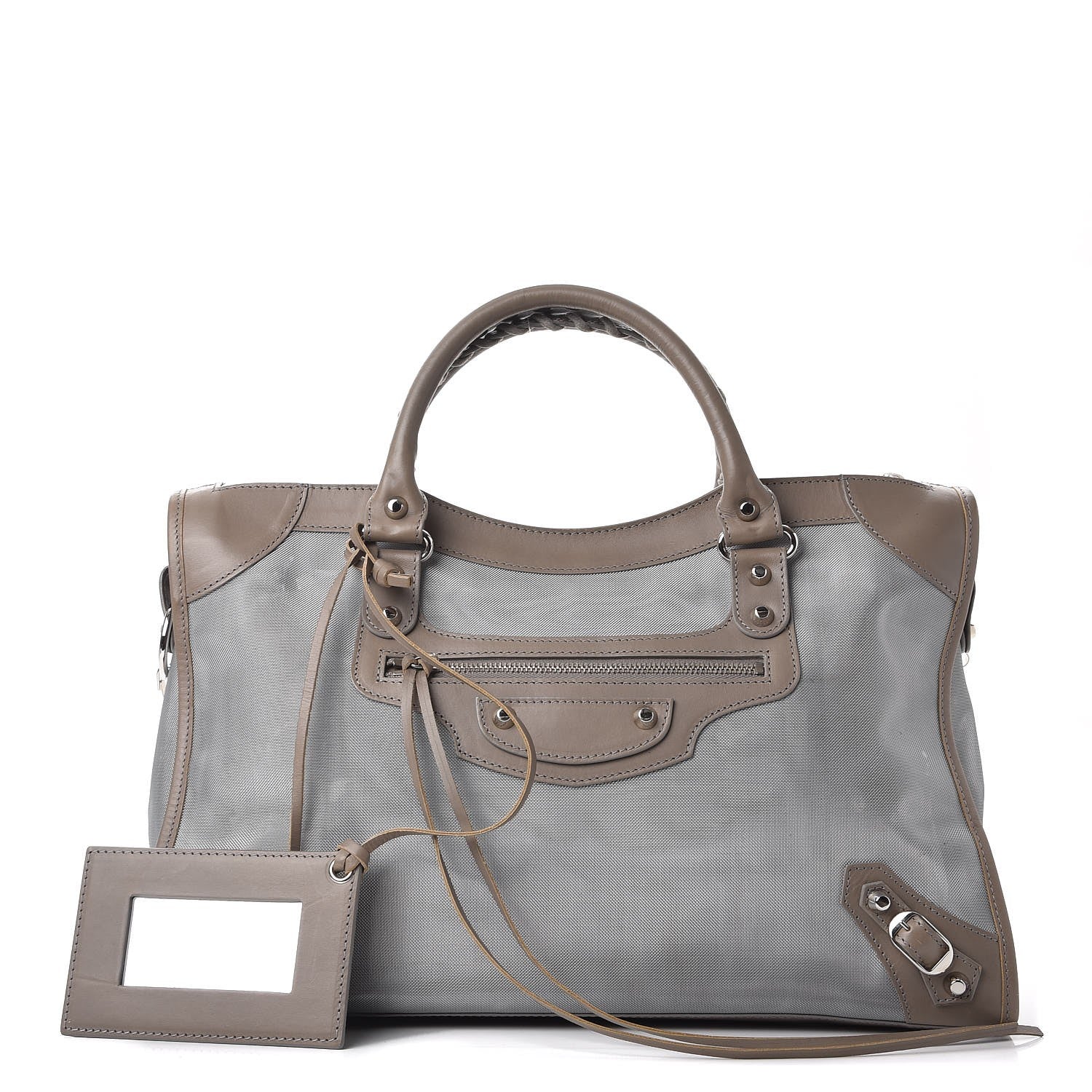 Balenciaga Technical Mesh Vegetable Calfskin Classic Silver Hardware City Gris Ardoise Gris Pyrite 1 of 16