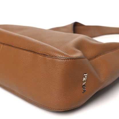 Prada Vitello Daino Medium Pocket Hobo Bag Cannella 10 of 13
