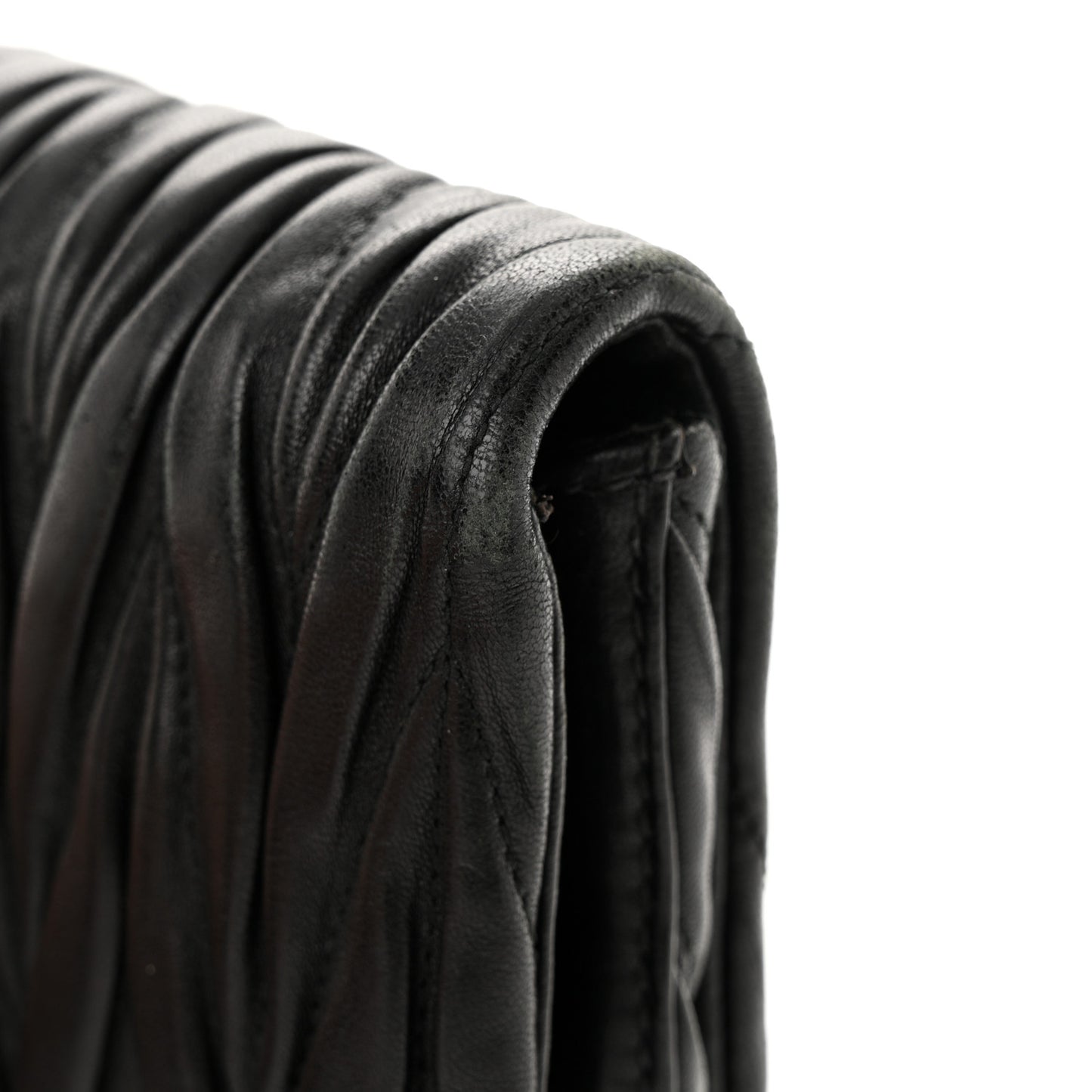 Nappa Matelasse Chain Crossbody Black