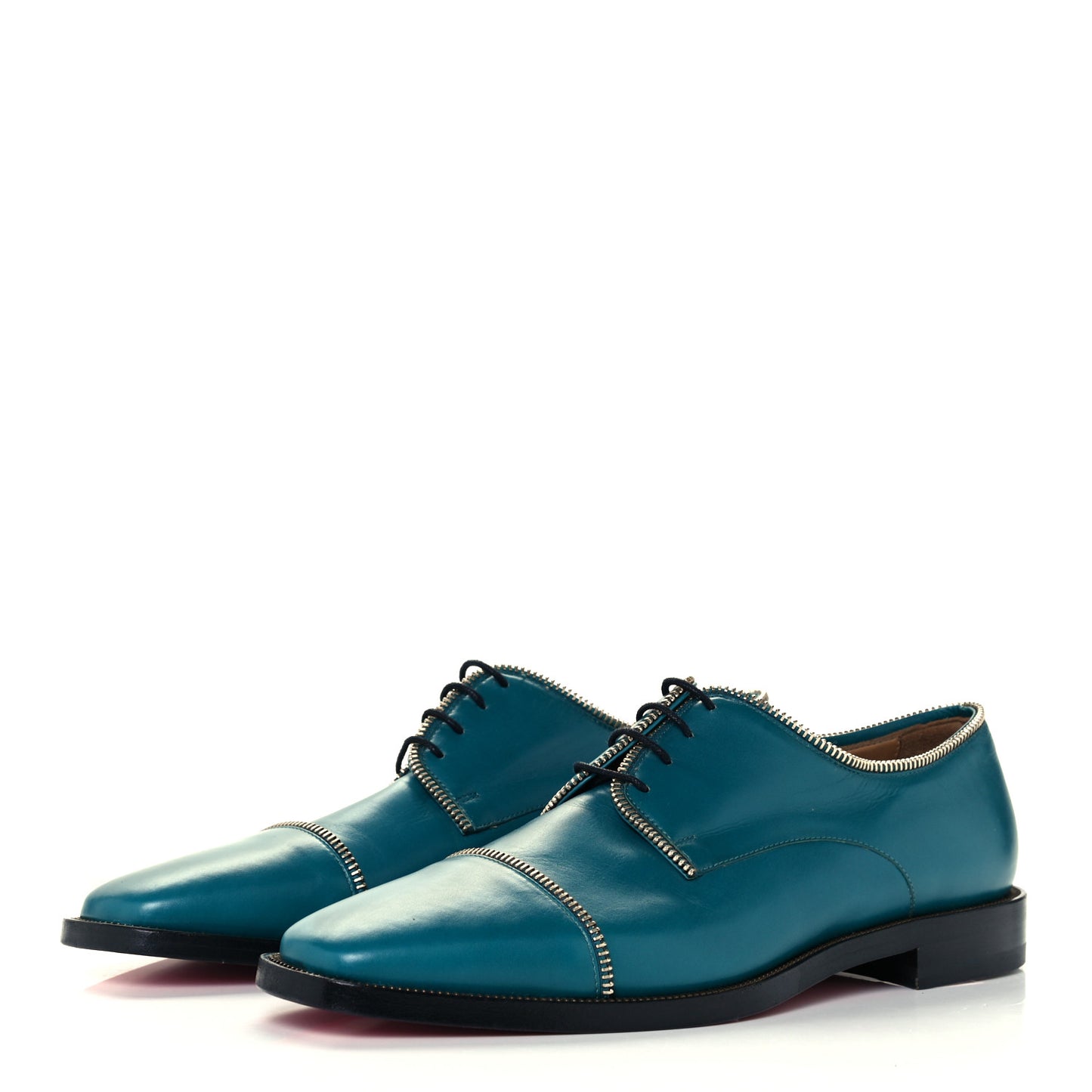 Calfskin Mens Bruno Zip Oxford 41.5 Peacock