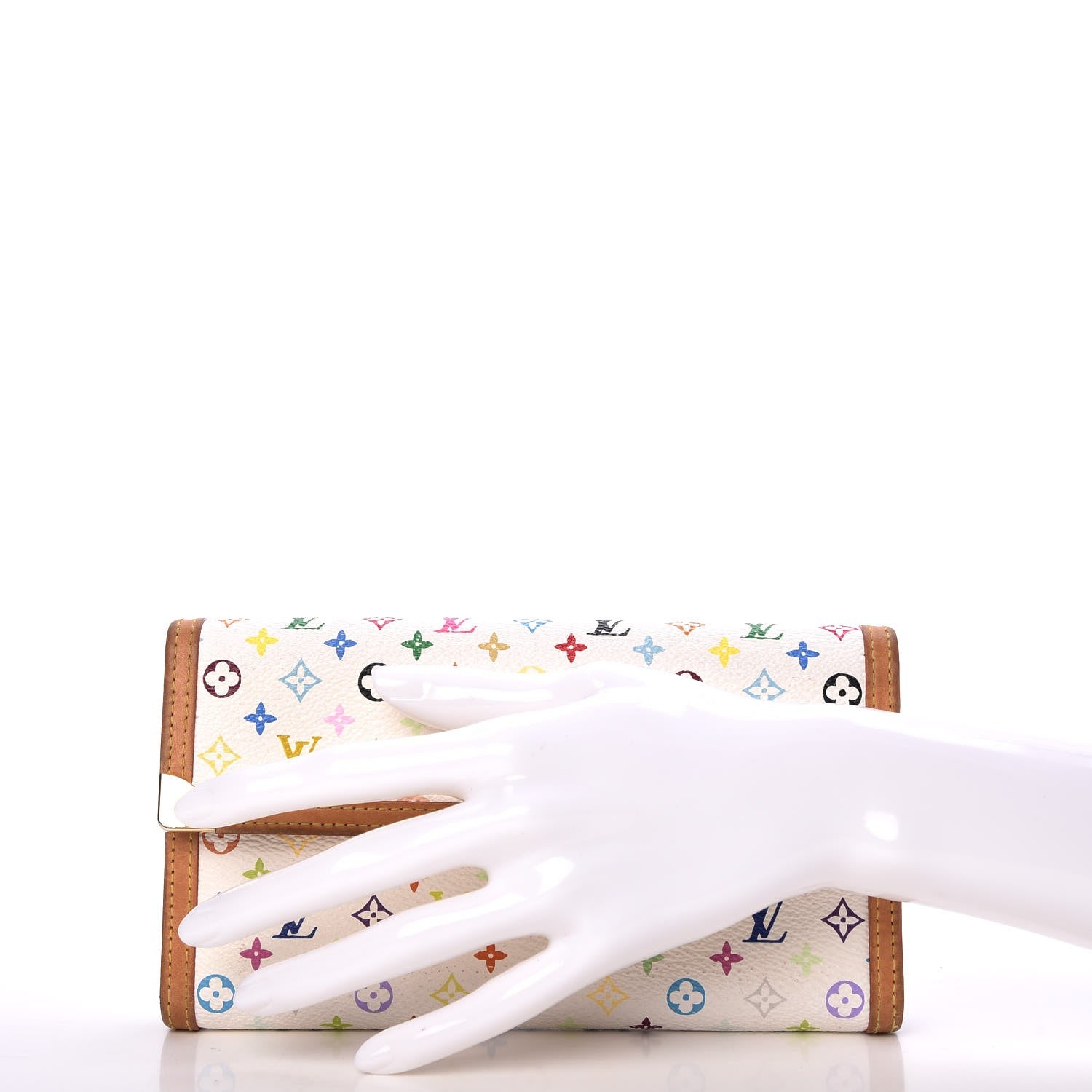 Louis Vuitton Monogram Multicolor Porte Tresor International Wallet White 2 of 25