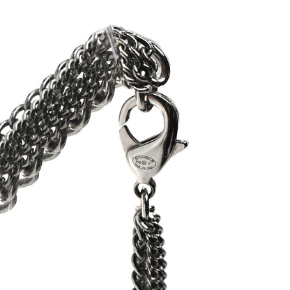 Chanel Baguette Crystal CC Multi Strand Pendant Necklace Silver 4 of 4