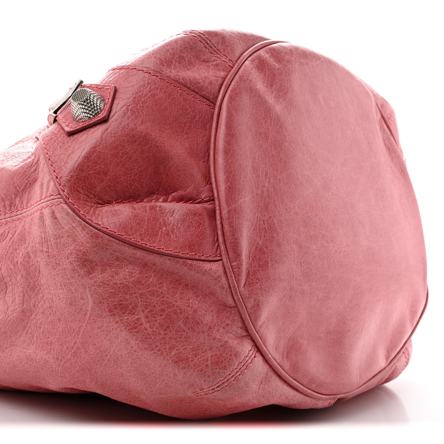 Agneau Giant 21 Silver Hardware Pompon Framboise