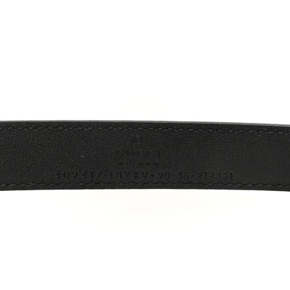 Gucci Azalea Calfskin Enamel Monochrome Double G 20mm Belt 90 36 Black 3 of 4