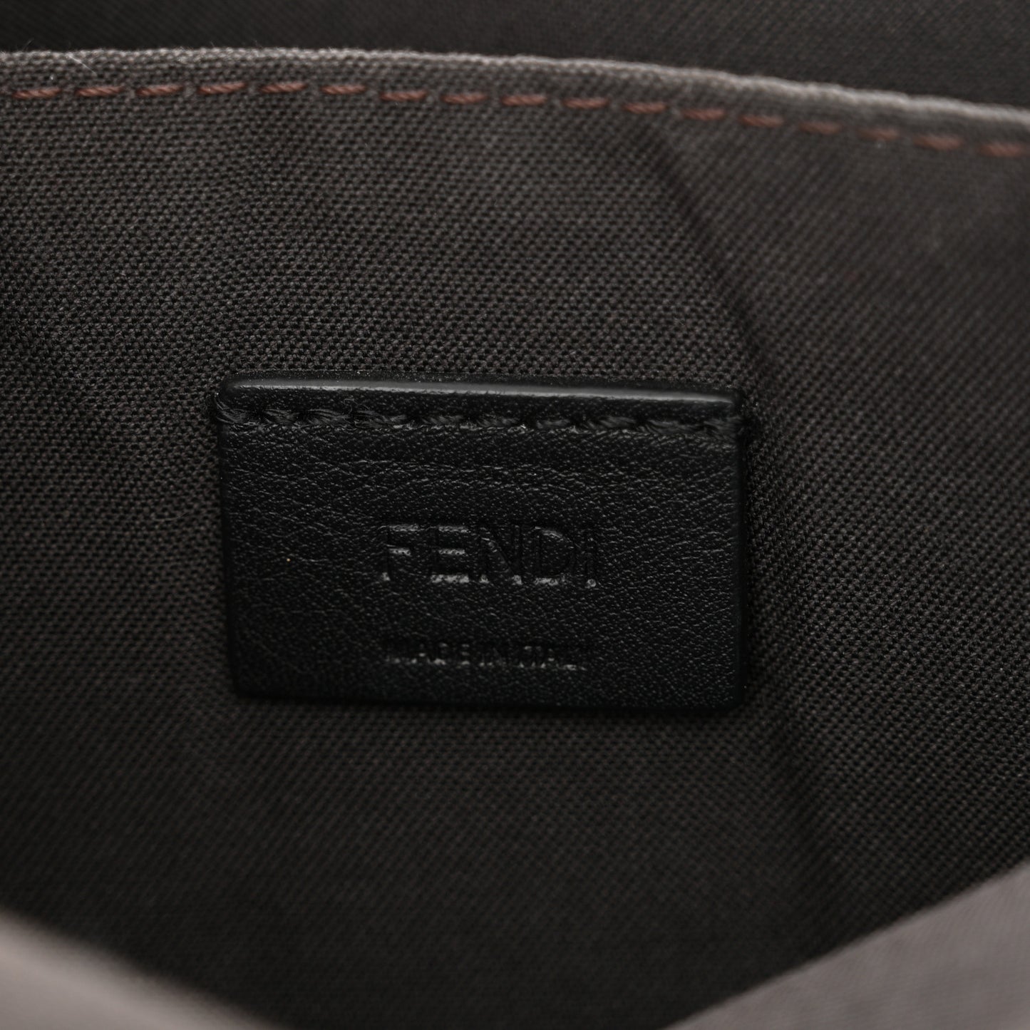 Vitello Soft F is Fendi Bi-Color FF 1974 Embossed Envelope Wallet On Chain with Pouches Maya Black