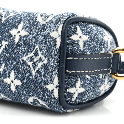 Louis Vuitton Denim Monogram Jacquard Micro Speedy Bag Charm Bleu 7 of 8
