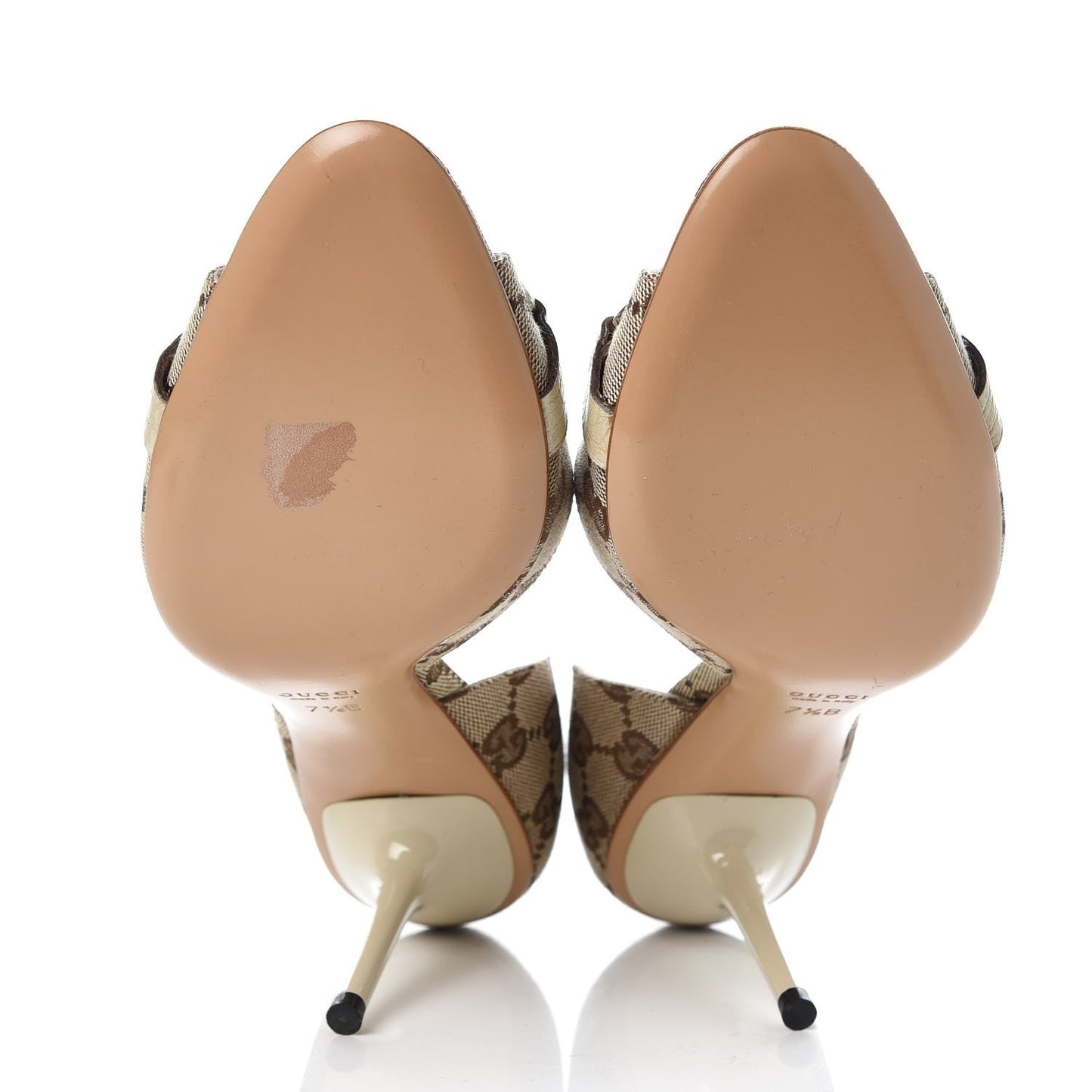 Monogram Niagara Lux Horsebit Sandals 7.5 Beige Ebony Gesso