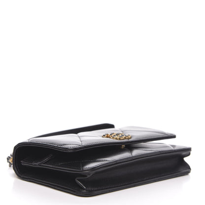 Chanel Goatskin Quilted 19 Wallet On Chain WOC Black 4 of 12
