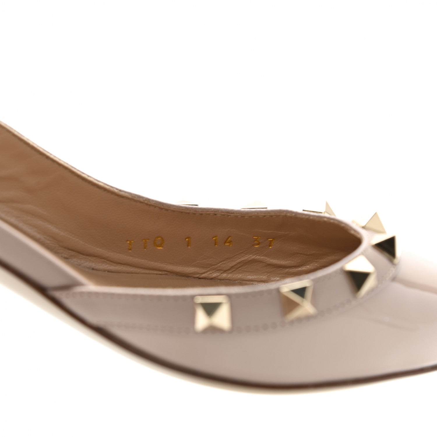 Valentino Garavani Patent Rockstud Half D'Orsay Slingback 50mm Pumps 37 Poudre 8 of 8