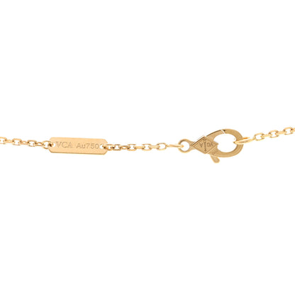 Van Cleef & Arpels 18K Yellow Gold Mother of Pearl Vintage Alhambra Pendant Necklace 4 of 6