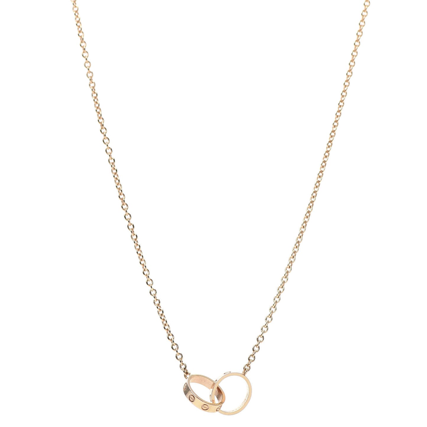 18K Pink Gold Interlocking LOVE Necklace