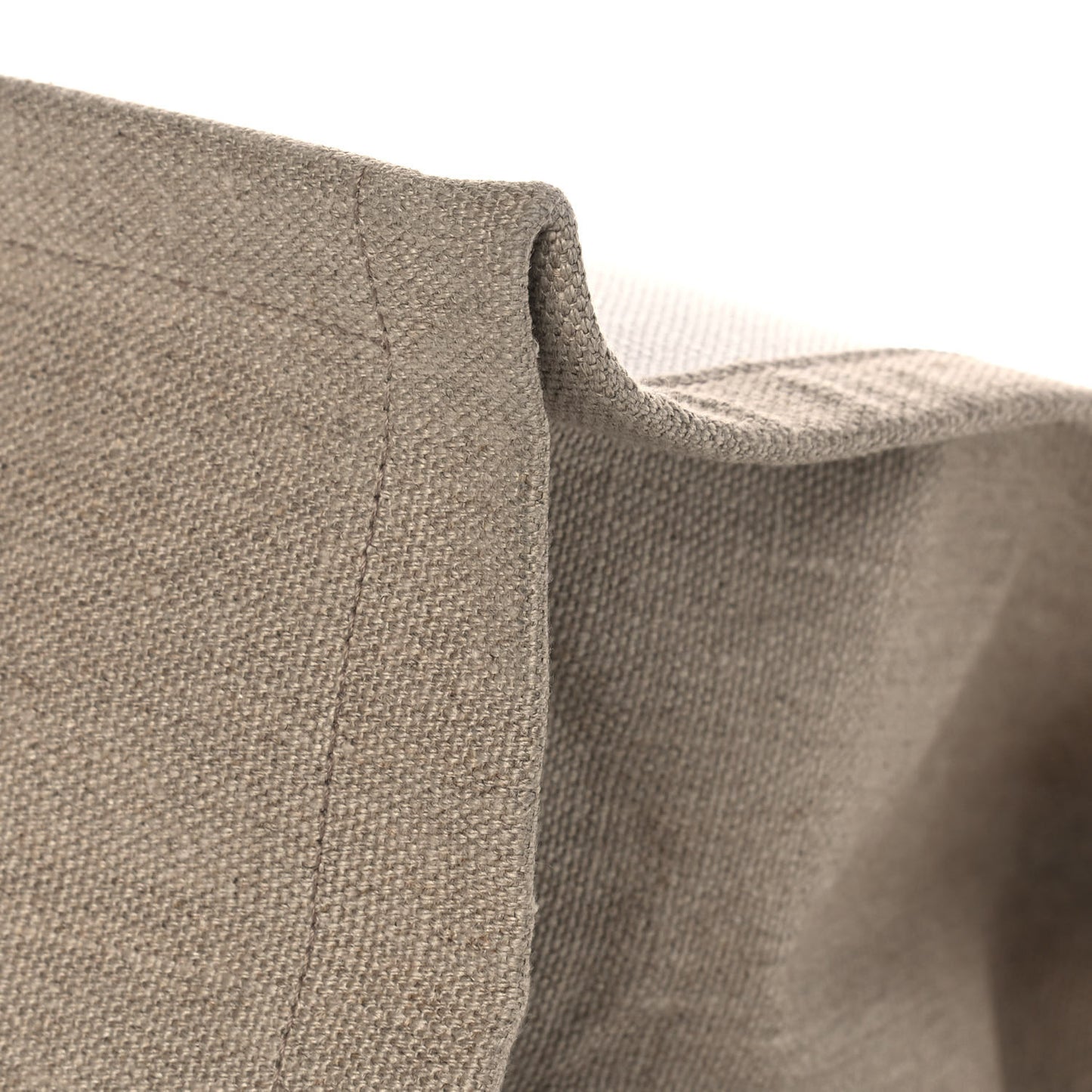 Linen Calfskin Small Rive Gauche Tote Greggio Natural