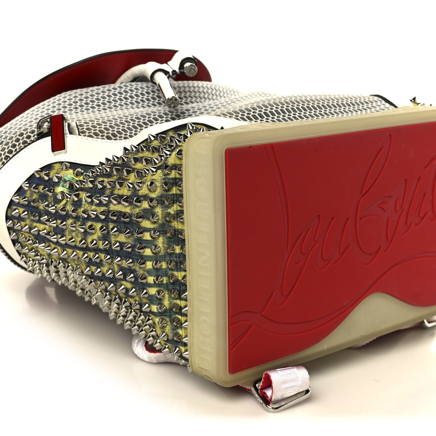 Calfskin Explorafunk Backpack White Multicolor