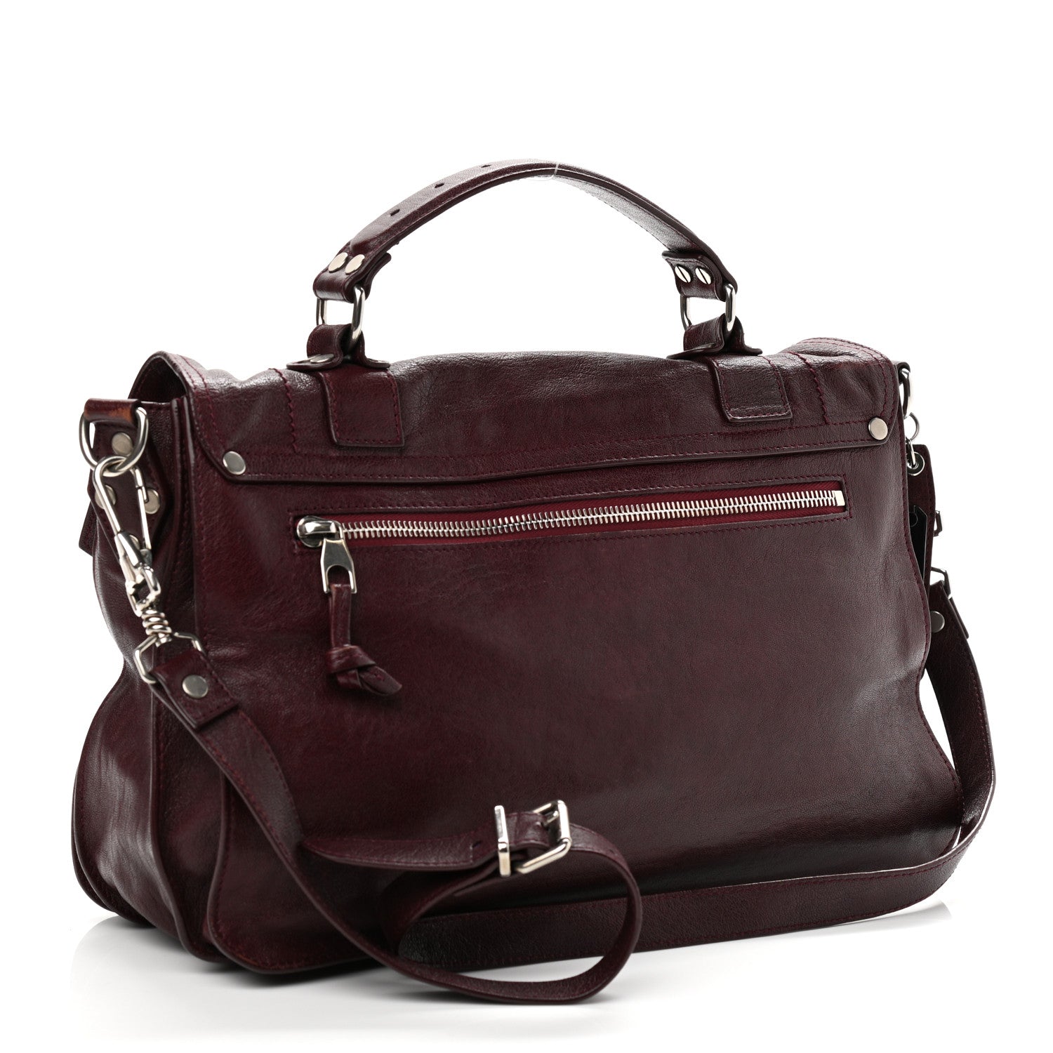 Proenza Schouler Lambskin Medium PS1 Satchel Burgundy 2 of 12