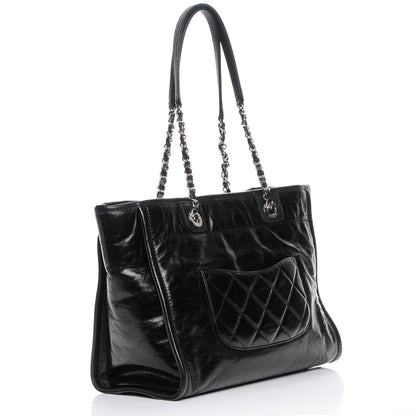 Chanel Glazed Calfskin Small Deauville Tote Black 3 of 8