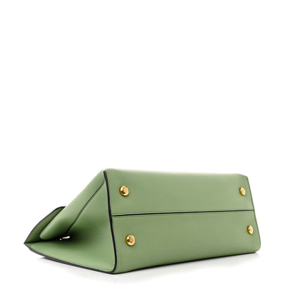 Salvatore Ferragamo Calfskin Gancini Large Trifolio Top Handle Bag Sage Green 4 of 11