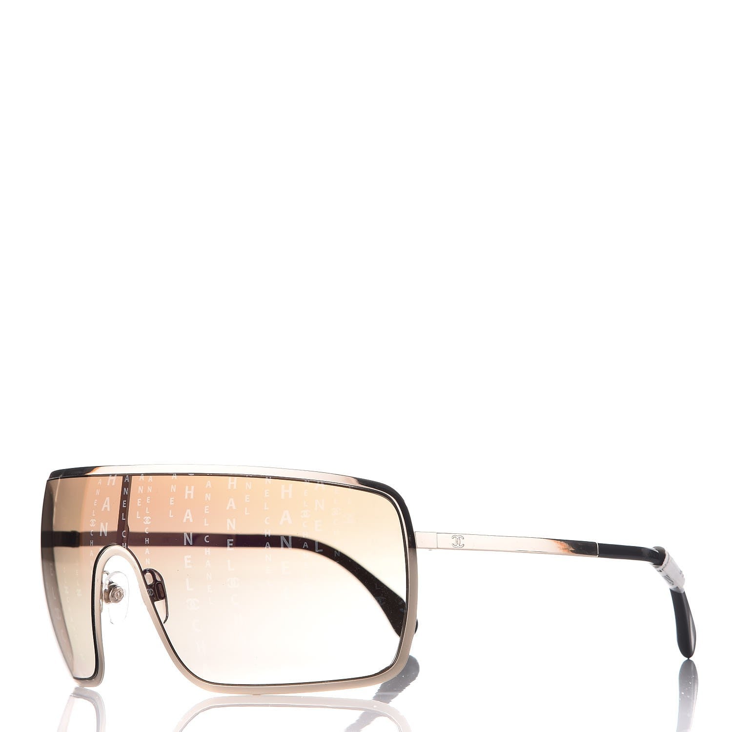 Chanel Shield Runway Sunglasses 71213 Gold 1 of 10