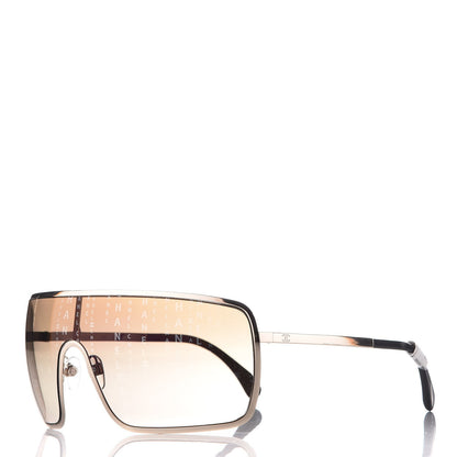 Chanel Shield Runway Sunglasses 71213 Gold 1 of 10
