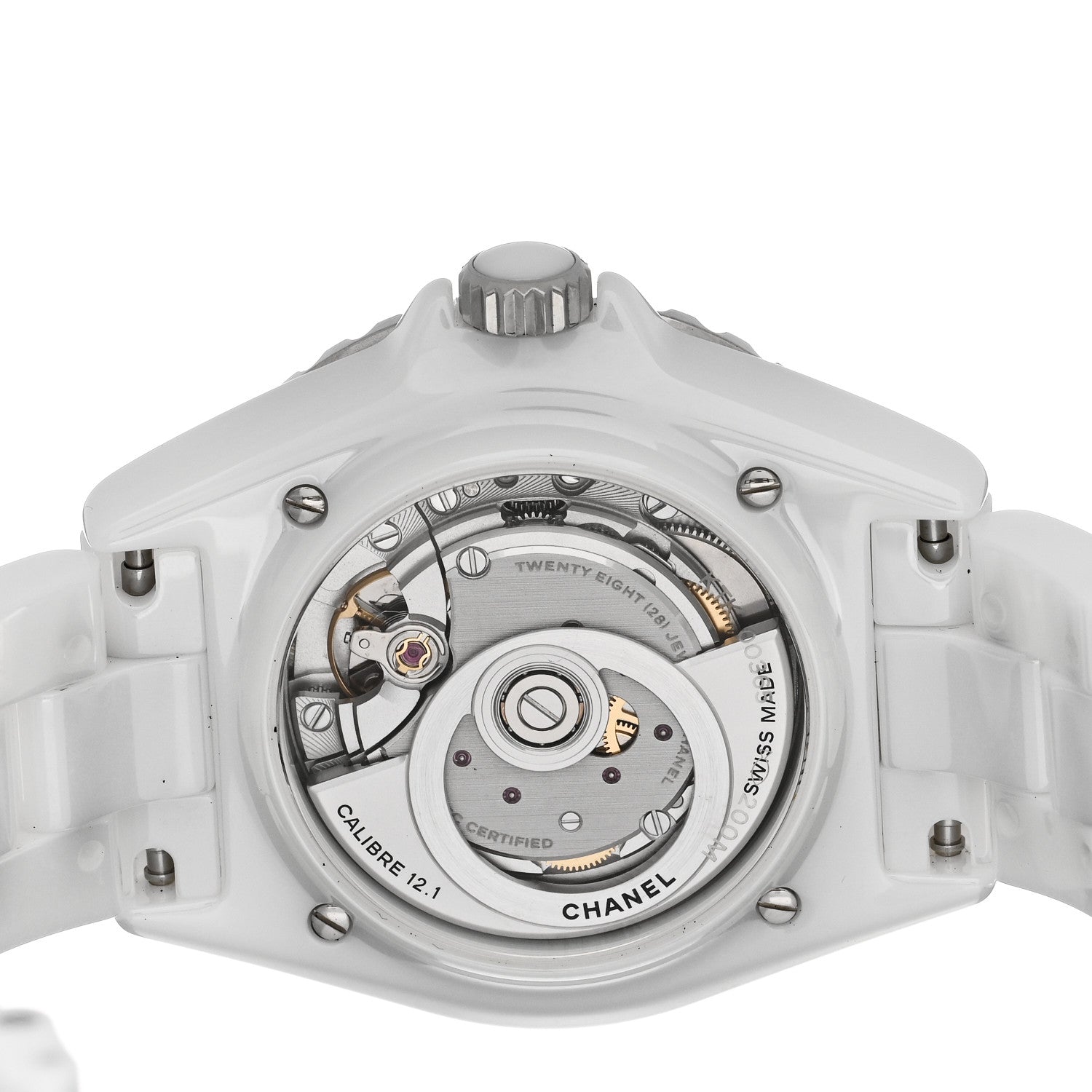 Chanel Stainless Steel Ceramic 38mm J12 Automatic Watch White 4 of 5