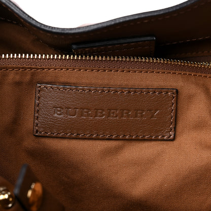 Burberry Calfskin Haymarket Check Small Canterbury Tote Brown 6 of 15
