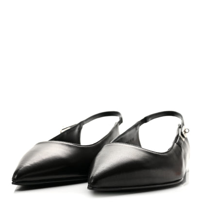 Hermes Nappa Lovely Slingback Flats 36.5 Black 4 of 10