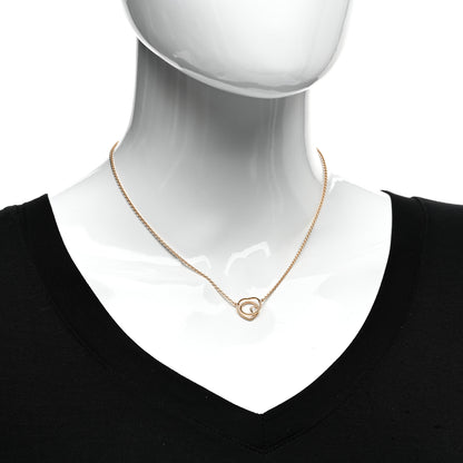 Hermes 18K Rose Gold Diamond TPM Vertige Coeur Necklace ST 2 of 5